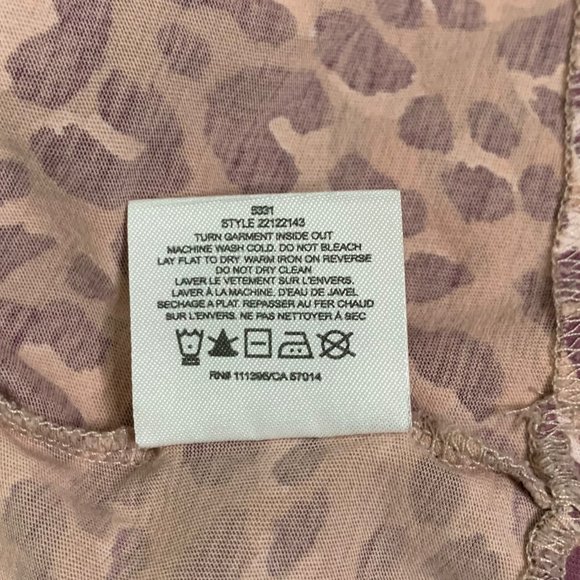 Tory Burch Pink Floral & Leopard Tee Size L - Picture 7 of 7
